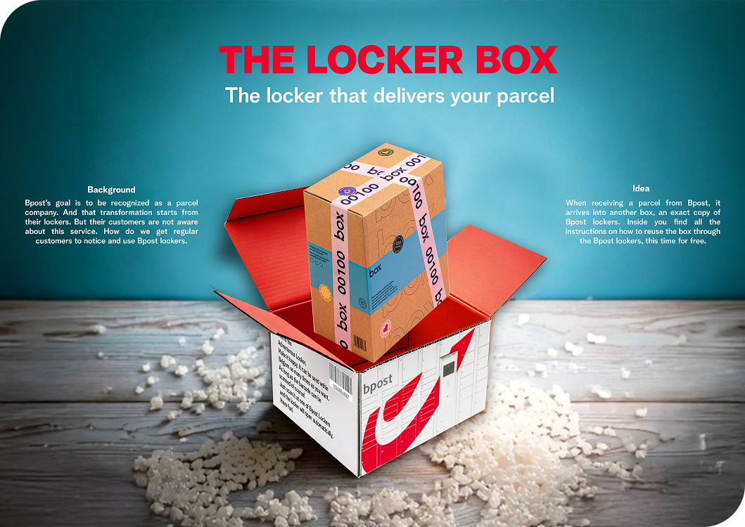 Bpost Lockerbox project by MVDF Studio, creative activation and design