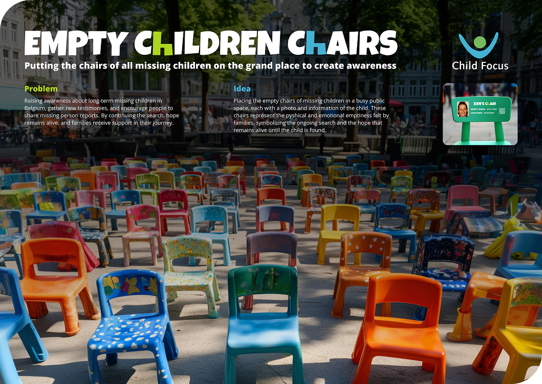 Child Focus OOH campaign project highlighting children's attention and focus